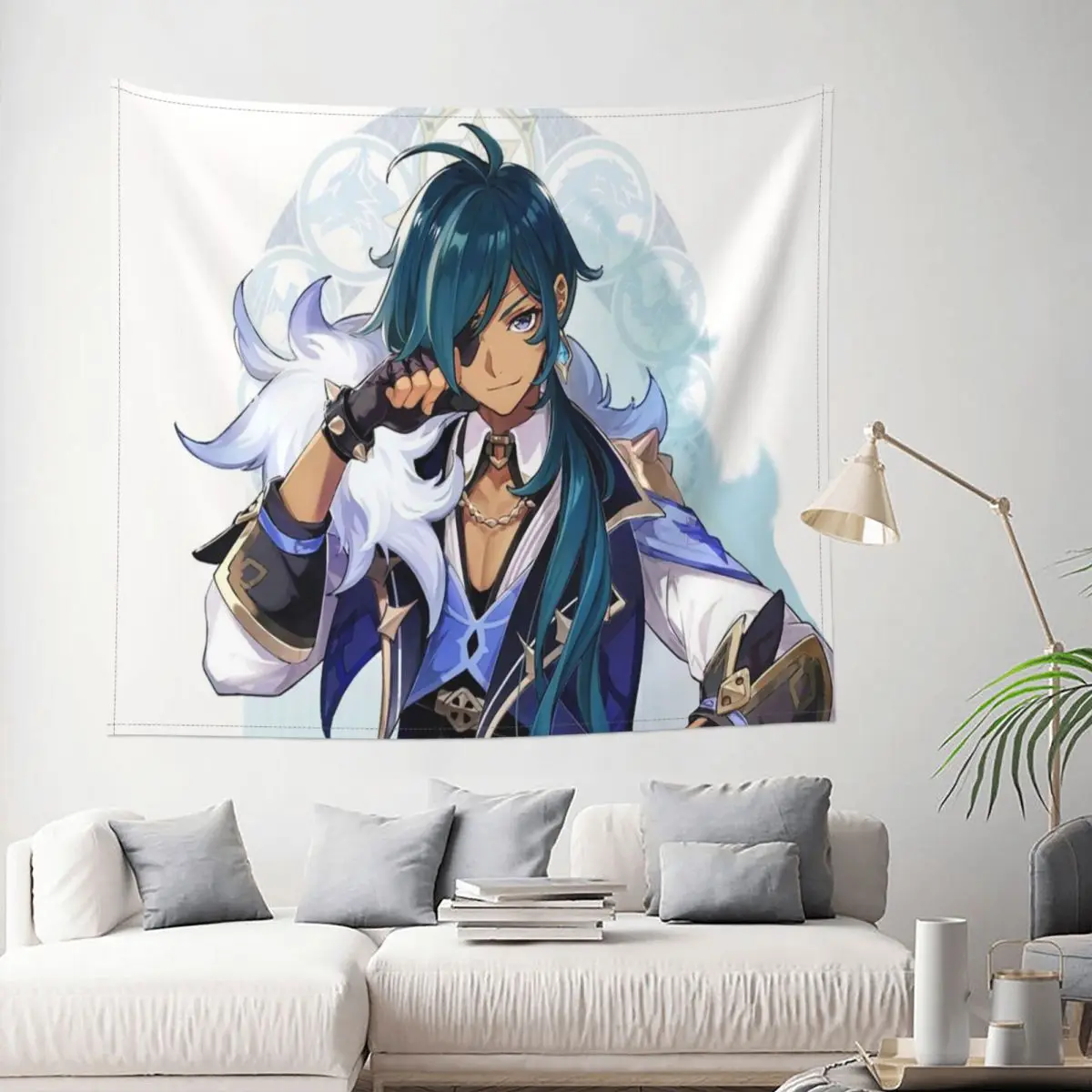 

Tapestry Kaeya Genshin Impact Anime Game Decor Wall Room Home Decoration Hanging Bedroom Kawaii Cute Style