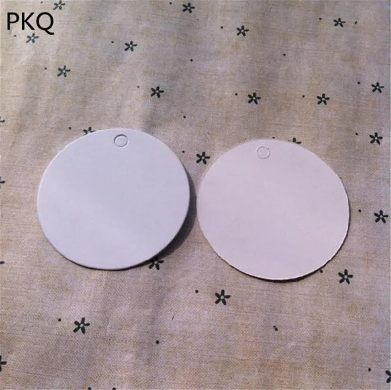 100 шт белые черные коричневые крафт бумажные бирки Круглая этикетка свадебные