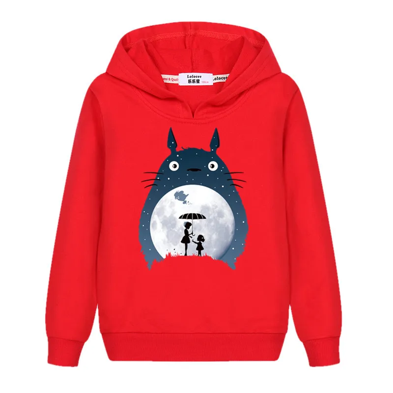 

Sping Autumn Girl's Totoro Casual 60% Cotton Long Sleeve Hoodie Kids Fashion Cartoon Pullover New Cotton Coat Sudaderas