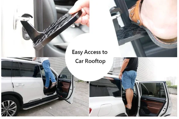 

Universal Foldable Auxiliary Pedal Roof Pedal Foldable Car Vehicle Folding Stepping Ladder Foot Pegs Easy Access Car Accessorie