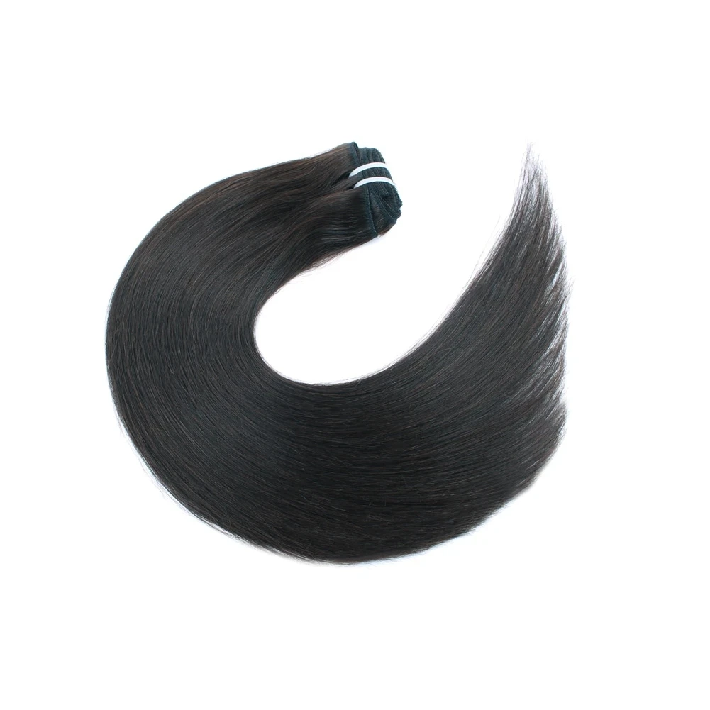 Kayla HAIR 7 Clips Human Hair Long Straight Clip In Hair Extensions False Hair Black Hair Pieces for Women