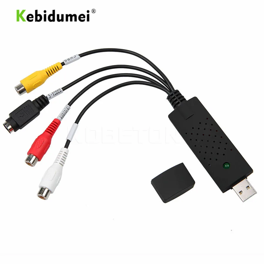 Адаптер-конвертер kebidumei с USB 2 0 на RCA поддержка Win10 видео ТВ DVD VHS DVR крышка адаптер