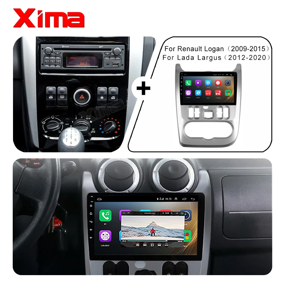 Автомагнитола 2DIN мультимедийный плеер с 9-дюймовым экраном Android 9 0 ОЗУ 2 Гб для Renault