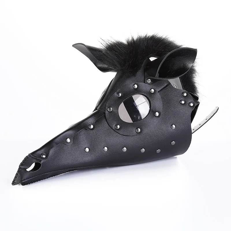 Маска кролика черная кожаная маска страшный костюм для косплея на Хэллоуин
