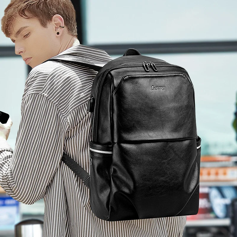 Школьный рюкзак LIELANG водонепроницаемый кожаный для ноутбука 15 6 дюйма Мужской