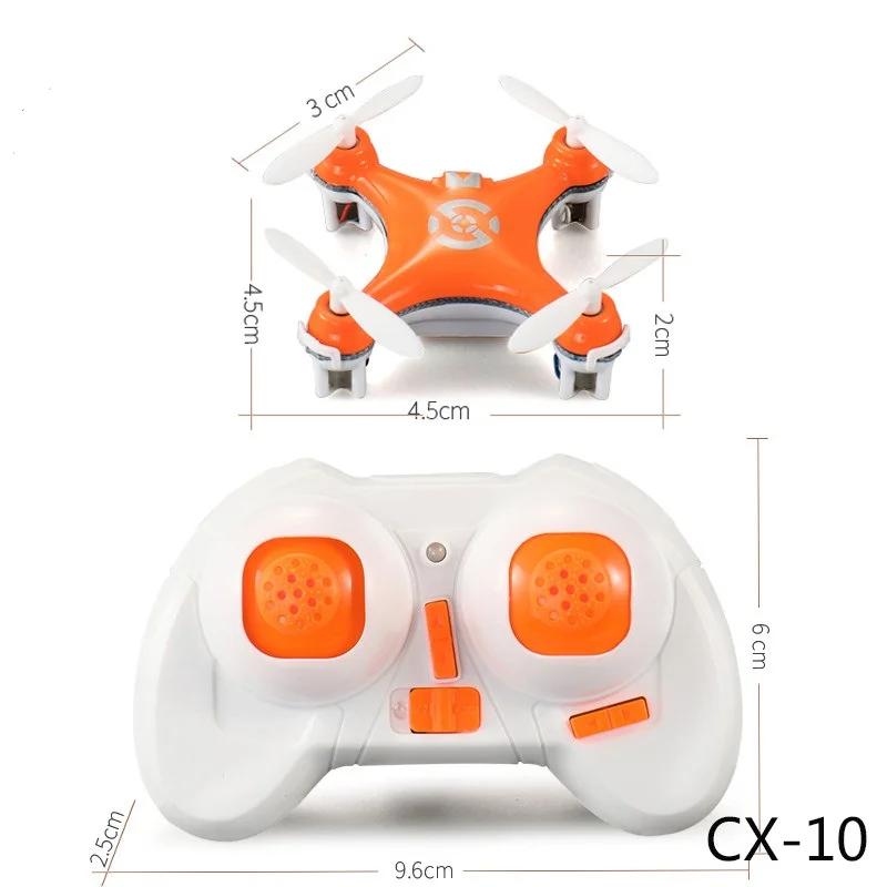 cx 10 мини дрон 24g 4ch 6 оси led rc квадрокоп