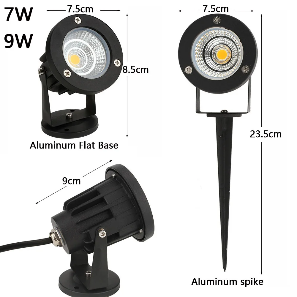 Светодиодный фонарик для газона водонепроницаемый уличный светильник COB дорожек