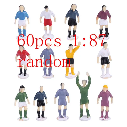 60pcs 50/100 шт 1:50/75/87/100/150 HO миниатюрные фигурки модель для поездок на поезде, ж/д персонажами настольной-красочные(случайный Тип - Цвет: 60pcs