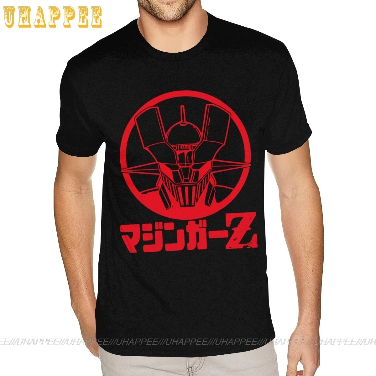 Белая футболка Mazinger Z с красным графическим рисунком футболки большого размера