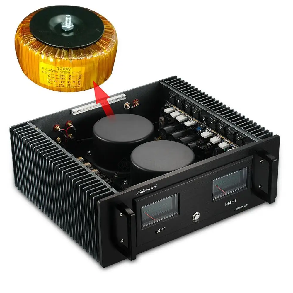 Nobsound Hi-end HiFi чистый усилитель мощности стерео аудио усилитель класса A/AB 200 Вт Вдохновленный Accuphase