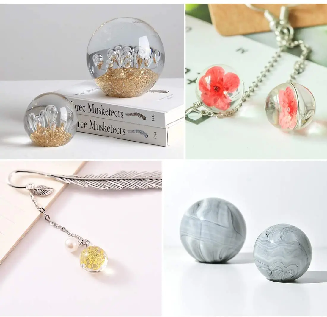 

1 pieces handmade epoxy silicone mold 3D planet ball craft mold making tool mould uv resin epoxy dried flower resin gift 20/30/4