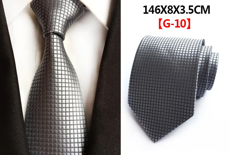 Мужской классический галстук в клетку синий черный красный оранжевый зеленый