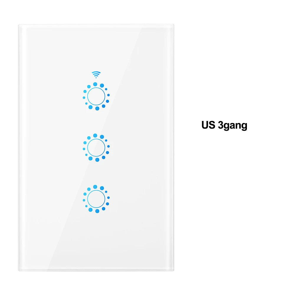 White 3gang Wi-Fi умный настенный сенсорный переключатель US 1 2 3 банда приложение удаленный светильник переключатель умный дом контроллер Поддержка Alexa/Google Home Ewelink APP - Комплект: White 3gang