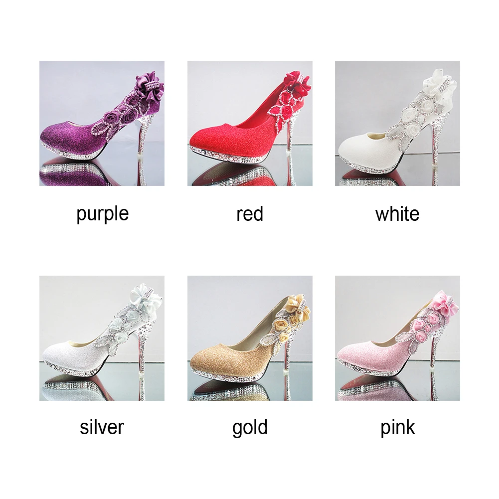 

Spring Casual Stree Party Travel Fish Mouth PU Leather Daily Shopping Flower Rhinestone High Heels