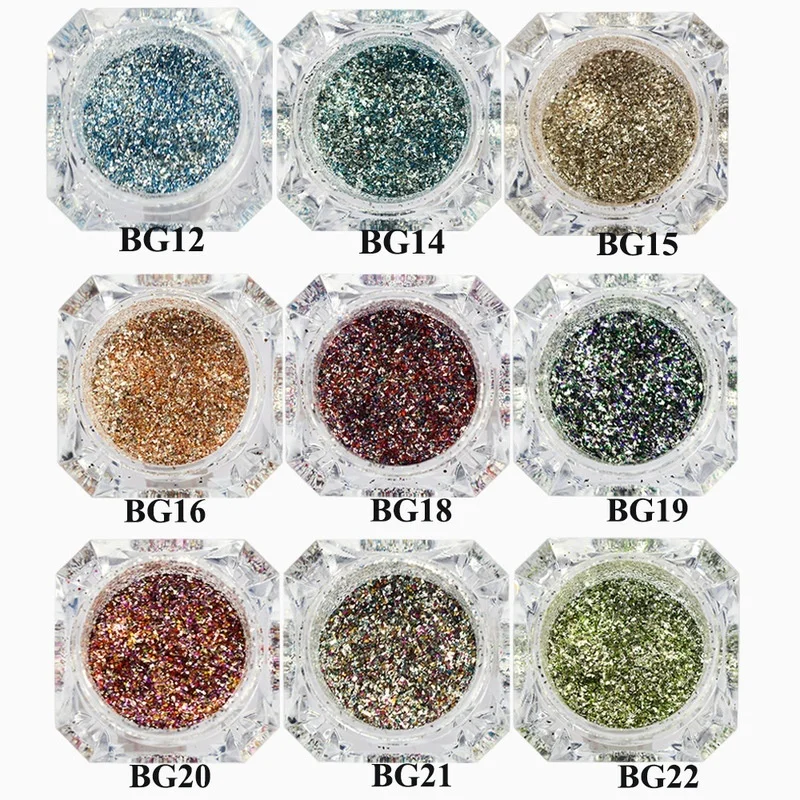 Новый продукт лак для ногтей Блестящий лазерный порошок Волшебное зеркало