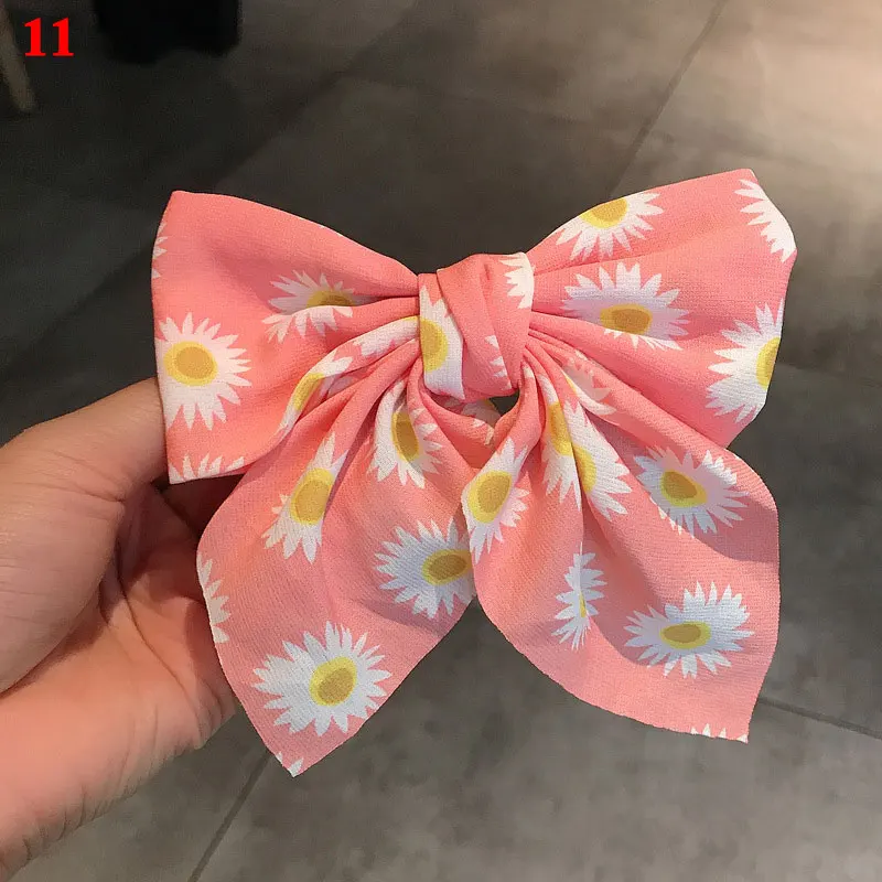 

Sweet Big Hair Bow Ties Hair Clips Floral Hairpins Girls Kids Cute Bowknot Hairpins Vintage Hair Accessories for Women Girl Gift