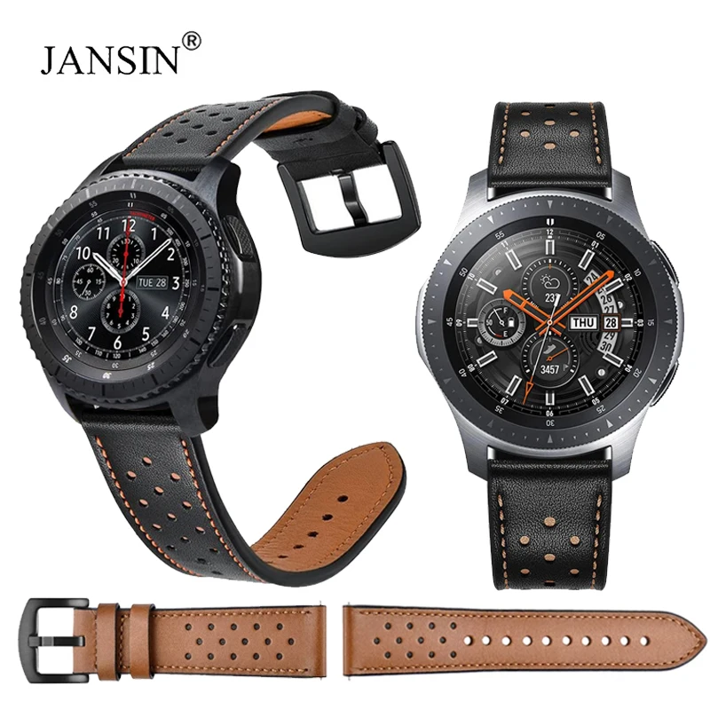 

22mm Quick Release WatchBand For Samsung Galaxy Watch 3 45 46mm Gear S3 Leather Strap For Huawei GT 2 GT2 Pro Bracelet GTR 47mm