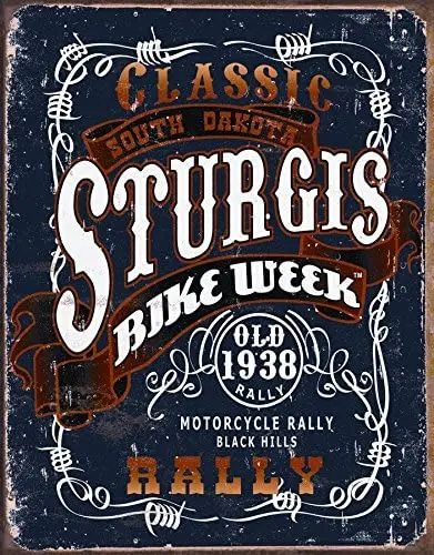 

Sturgis Bike Week Classic Old Fashioned Vintage Advertising Metal Tin Sign