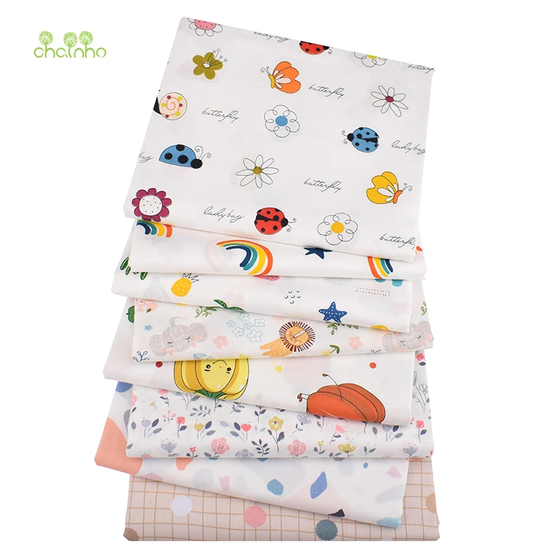 Printed Twill Cotton Fabric Happy Time For Summer Patchwork Cloth DIY Quilting Sewing Baby&ampChildren's Bed Clothes Material | Дом и сад