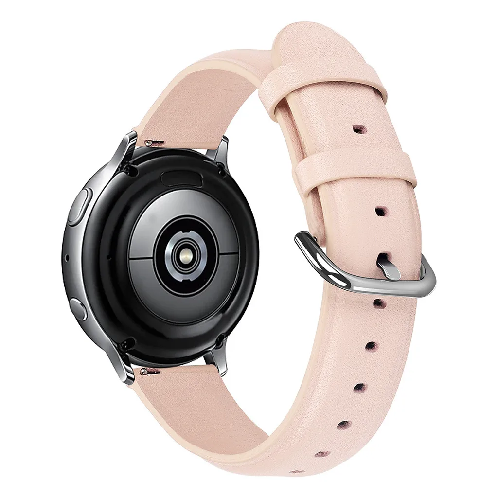 Смарт-часы, ремешок, браслет для samsung Galaxy Watch, кожаный ремешок для часов, ремешок для samsung Galaxy Watch Active 1/2, 40 мм/44 мм