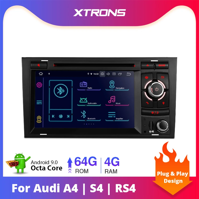 XTRONS " андроид 9,0 PX5 стерео DVD плеер радио gps OBD для Audi A4 S4 B6 B7 RS4 2002-2005 2006 2007 2008 для сиденья Exeo