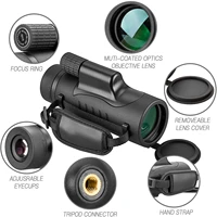 8 x 42mm hd hunting spotting scope monokular telescope bak4 prism waterproof mobile phone holder tripod for camping hiking