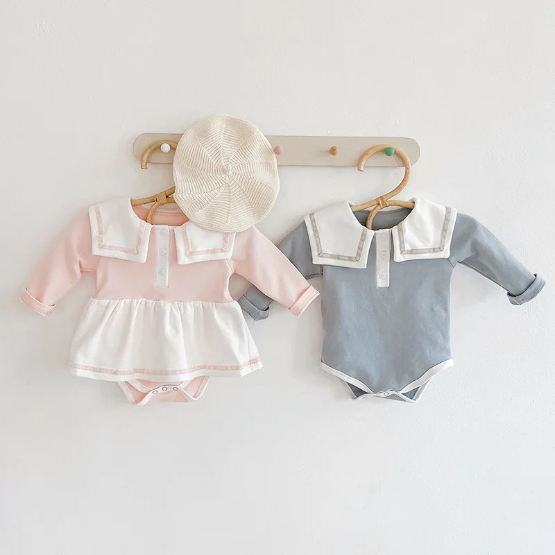 

0-2years Baby Girl Baby Boy Bodysuit Infant Long Sleeve Thick One piece 100% cotton Rompers Newborn Toddler Jumpsuit KF675