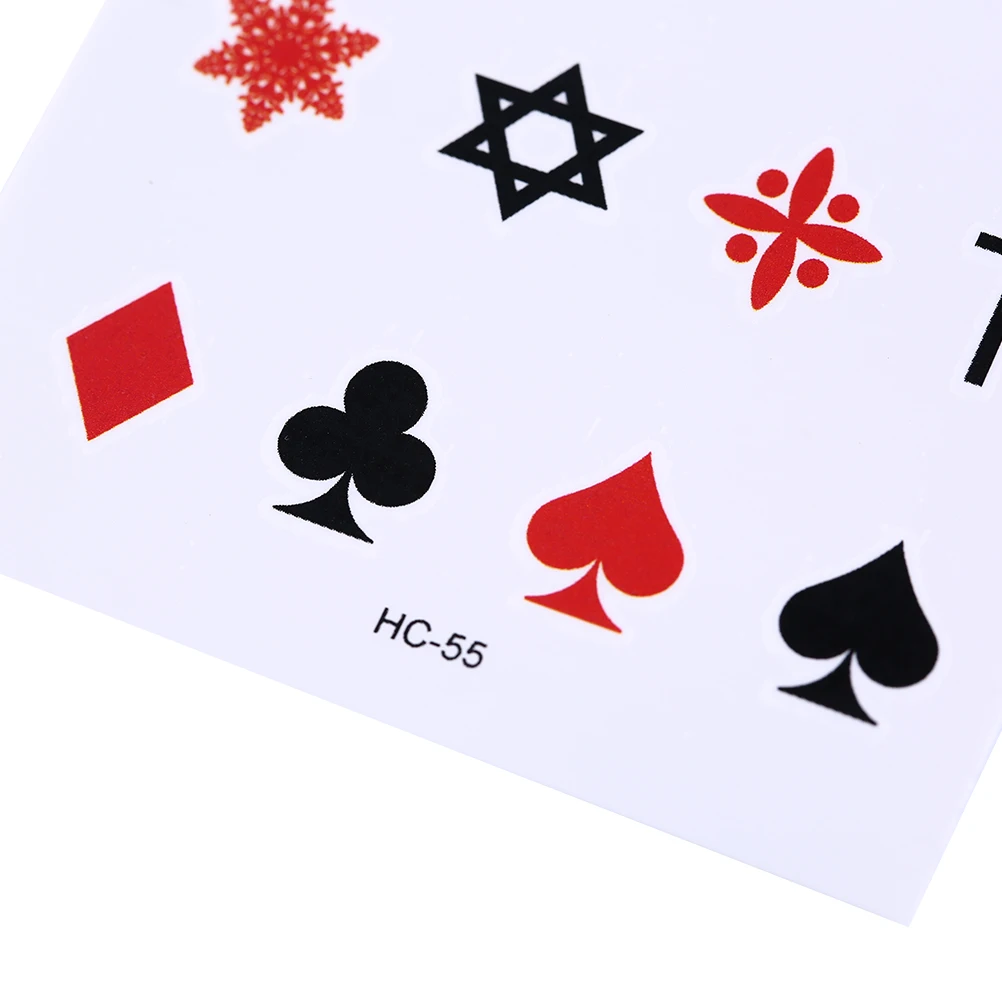 Водонепроницаемые Временные татуировки наклейки на тело корона губы сердце хна