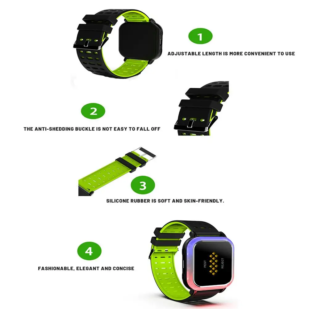 

Ultrasonic Mosquito Repellent Bracelet Photocatalyst Mosquito Killer Usb Bugs Control Portable Insect Drive Wristband For Kid