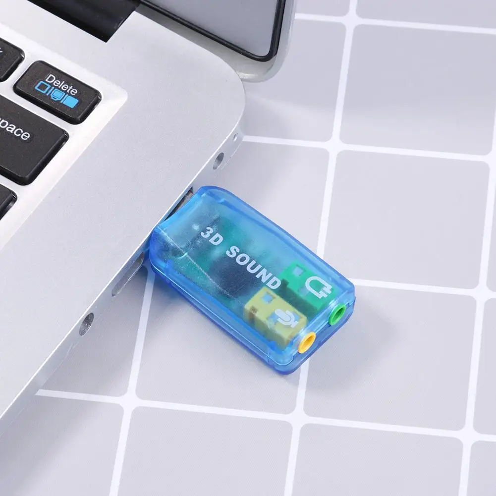 Внешняя звуковая карта USB 3D Аудио гарнитура микрофон адаптер для настольного ПК