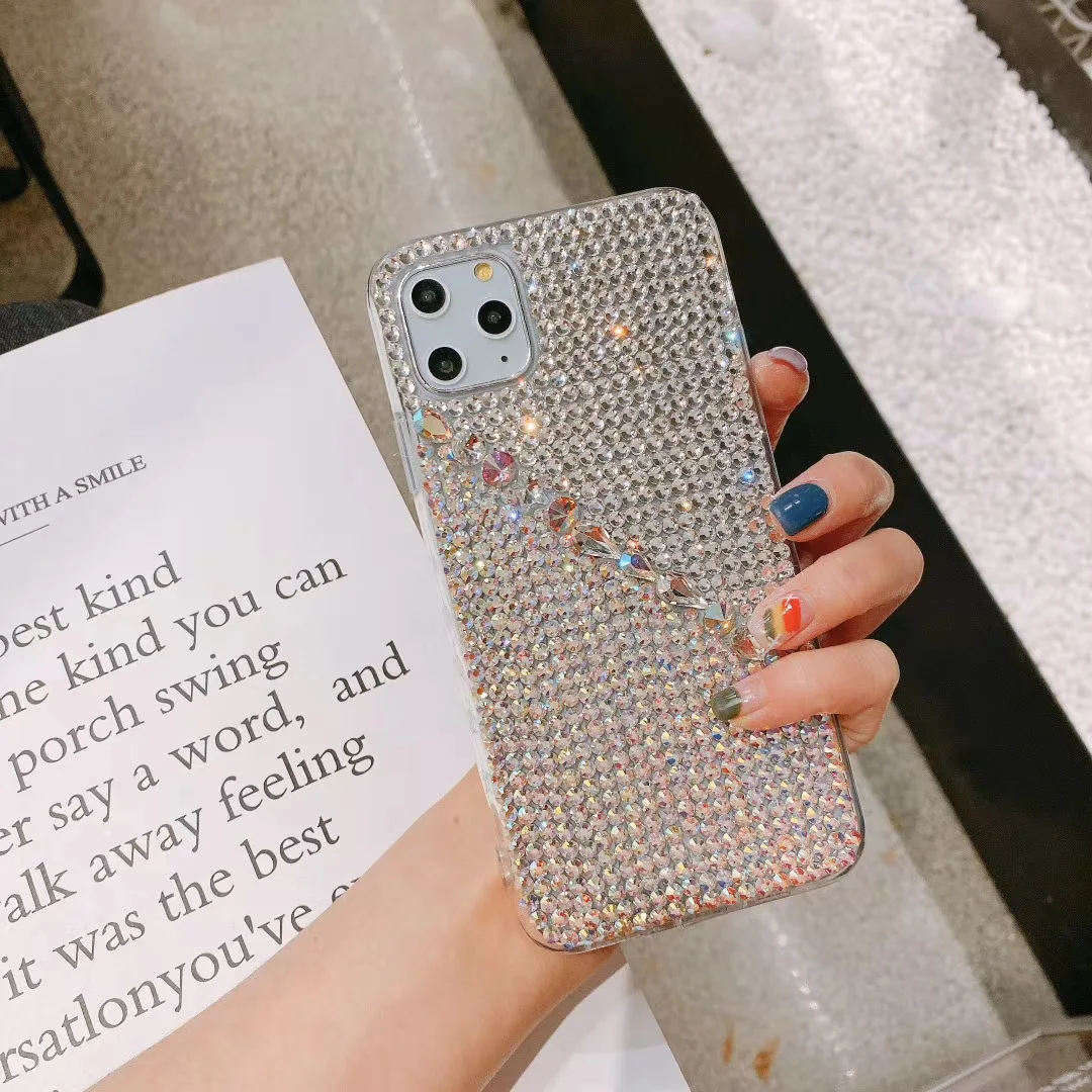 

Rhinestone electroplating soft shell Iphone8/7plus mobile phone case for Apple X/XS/Max full diamond 11pro