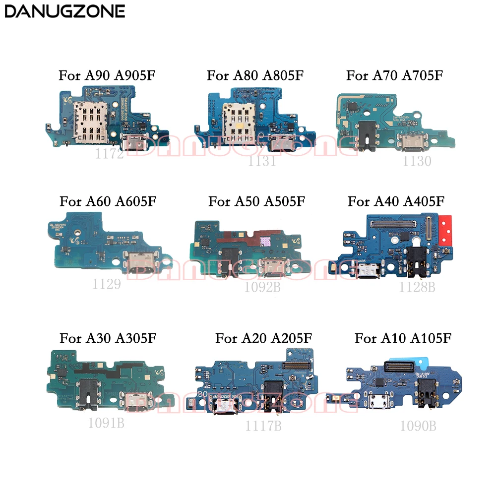 USB разъем для зарядки док платы гибкий кабель Samsung A50 A40 A30 A20 A10 A80 A70 A60 A90 5G|Шлейфы