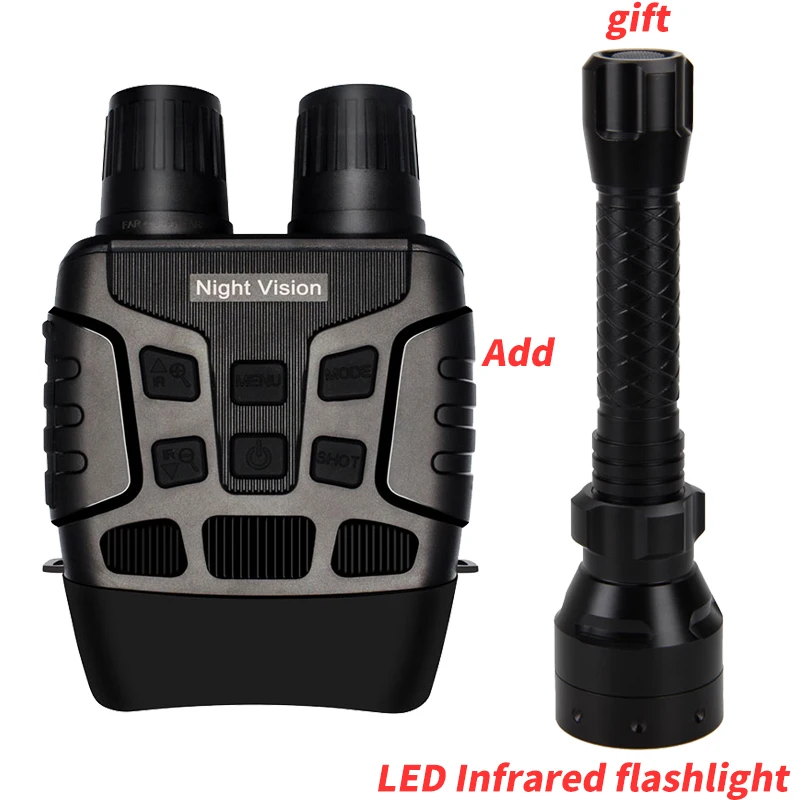 

Бинокль NIUDADA с функцией ночного видения, 300 ярдов, с экраном 2,3 дюйма, для фото и видеосъемки, охотничий телескоп с функцией ночного видения