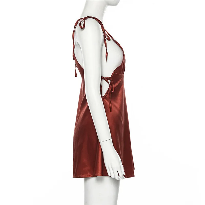 

Sexy Sling Sleepwear Women Nightdress Summer Sexy V-Neck Nightgowns Underwear Night Dress Chemise De Nuit