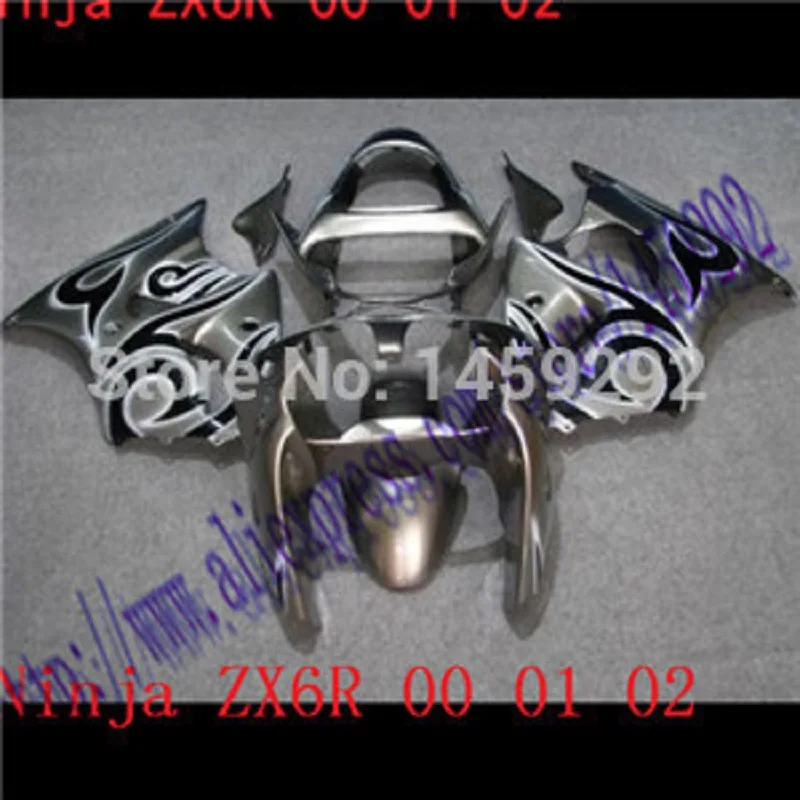 

Лидер продаж, ZX 6R обтекатель для KAWASAKI Ninja ZX 6R 2000 2002 ZX-6R 2000-2002 ZX6R ZX 6R 00 00 01 02 обтекателя серый