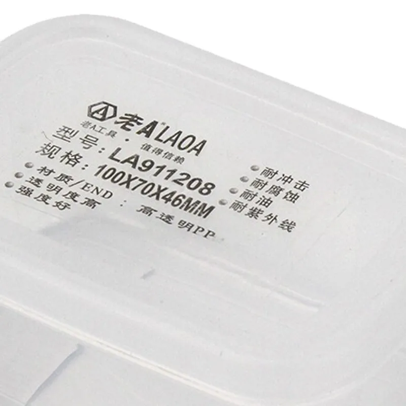 Сумка для хранения деталей LAOA LA911208, портативная, многофункциональная, из пластика PP, устойчивая к падениям, размером 100x70x46 мм.