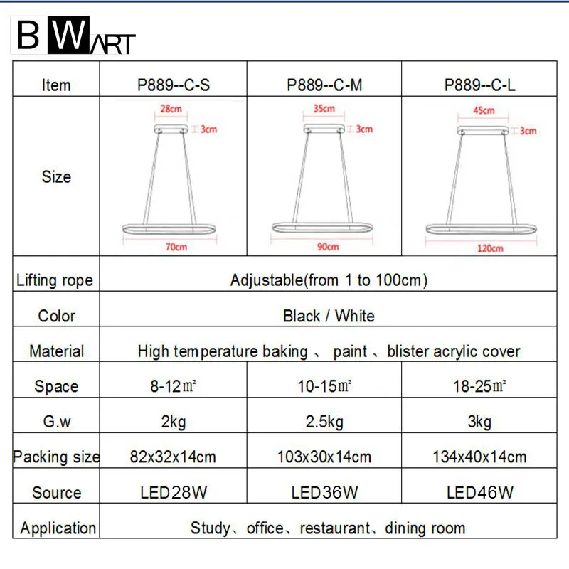 

BWART Modern Pendant Light LED Hang Lamp On Line Fixtures For Dining Living Room Bedroom Kitchen Salon Office Lustre Luces