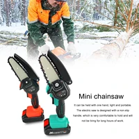 mini chainsaw garden lithium electric single hand saw woodworking wireless logging saw household small rechargeable chainsaw