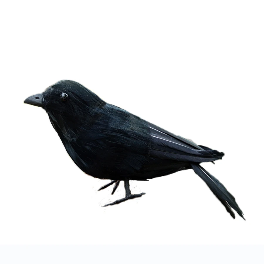 4 шт. Искусственные Птицы черный ворон фигурки ворона пернатая птица для