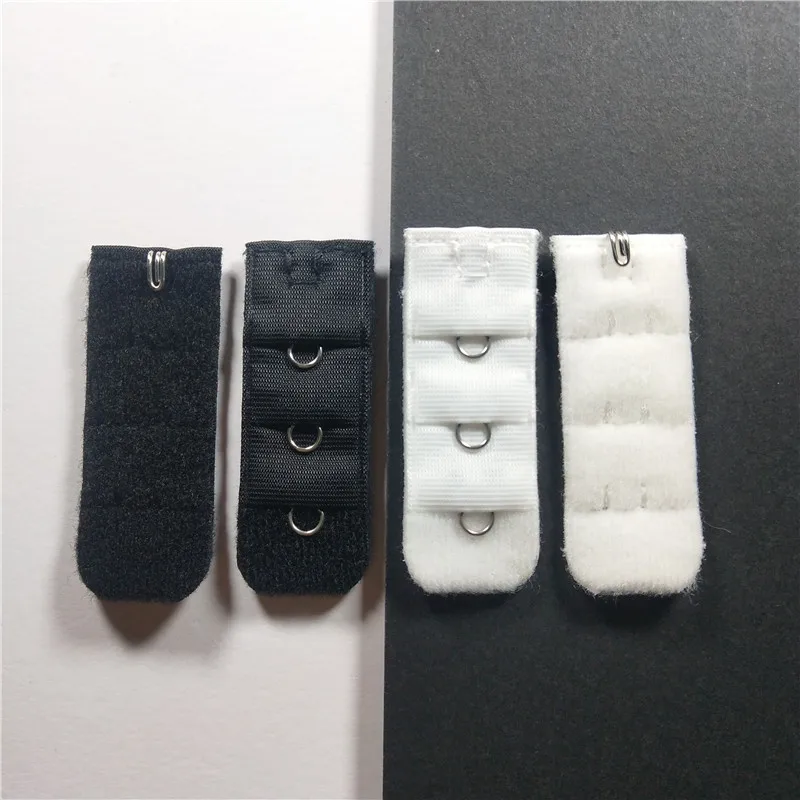 30 PCS Black and White Colors Lengthened Buckle 3 Rows 1 Hooks Brassiere Accessories Bra Extender