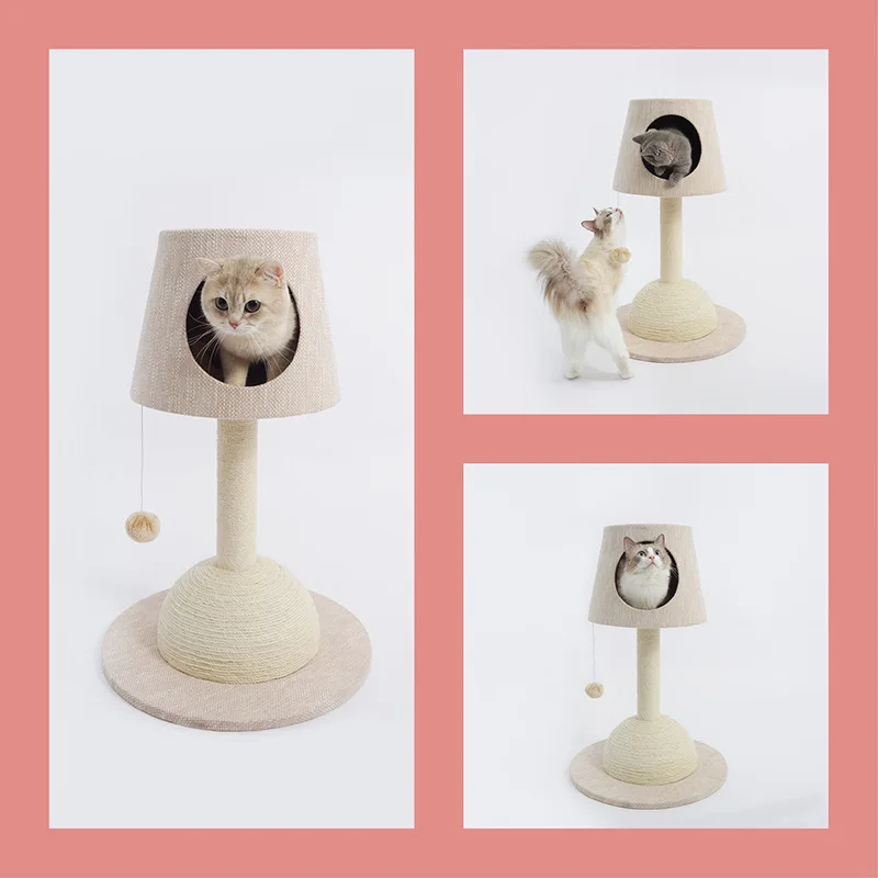 Маленькая Роскошная настольная подставка для кошачьего туалета из массива