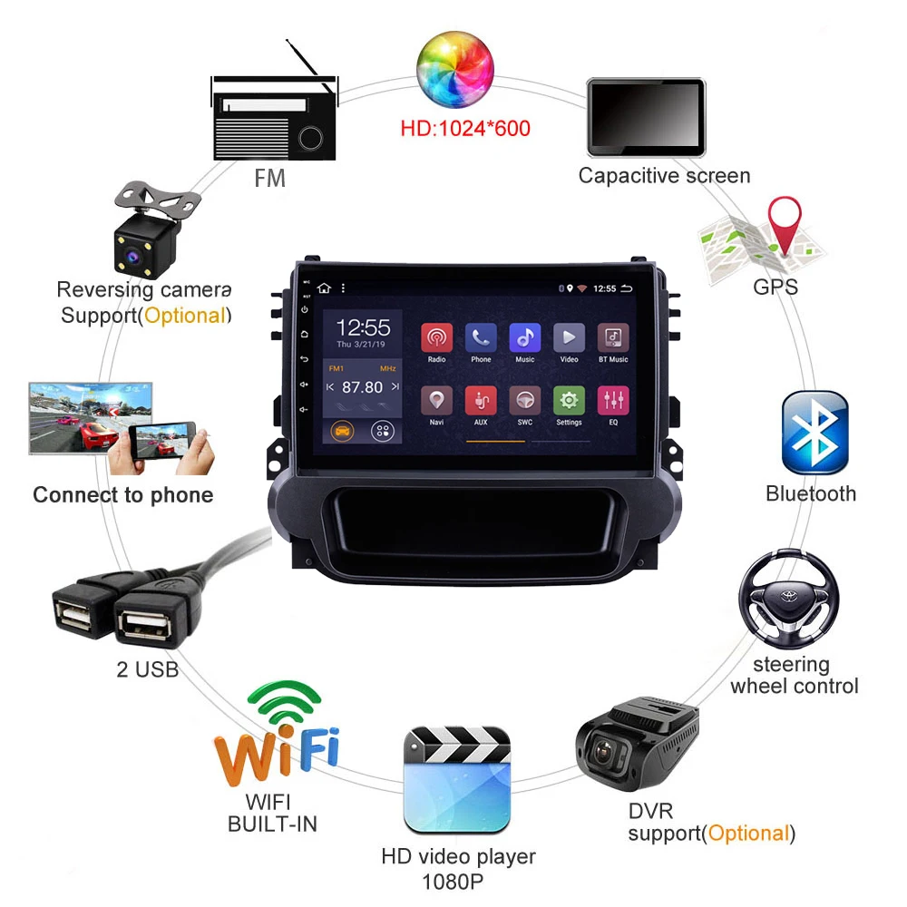 Автомагнитола 2 + 32G для Chevrolet Malibu dvd плеер 2012 2013 2014 2015 Видео Стерео Поддержка SWC WiFi