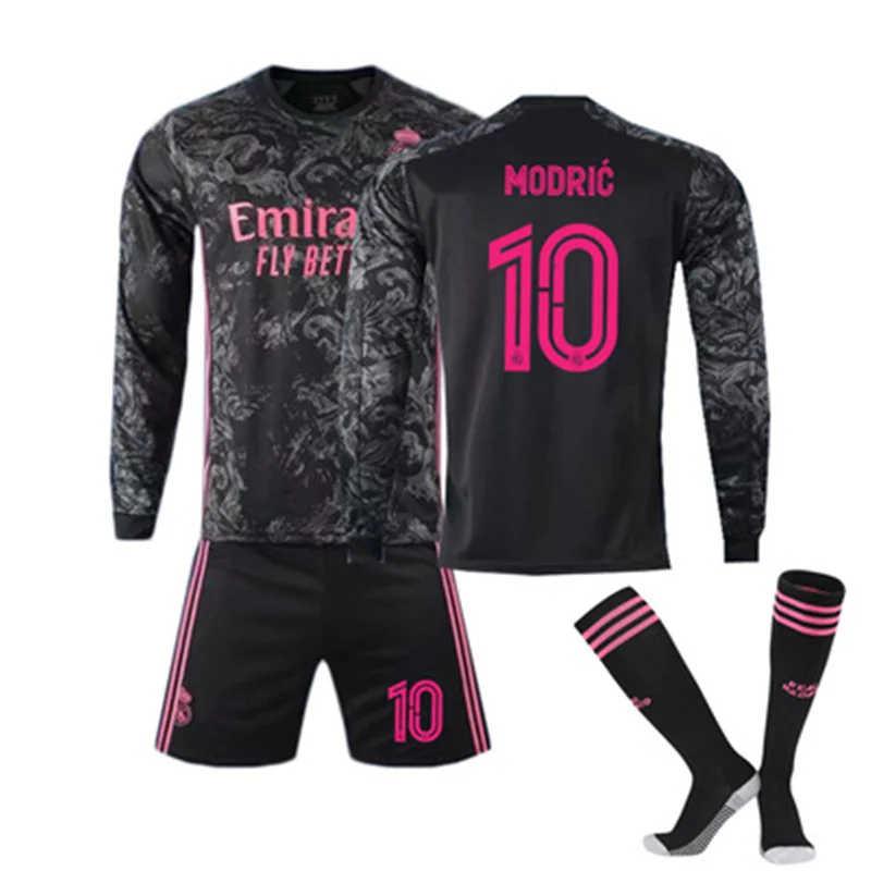 

New long sleeves autumn and winter football suit children's training suit adult sports suit outdoor team uniform club jersey foo