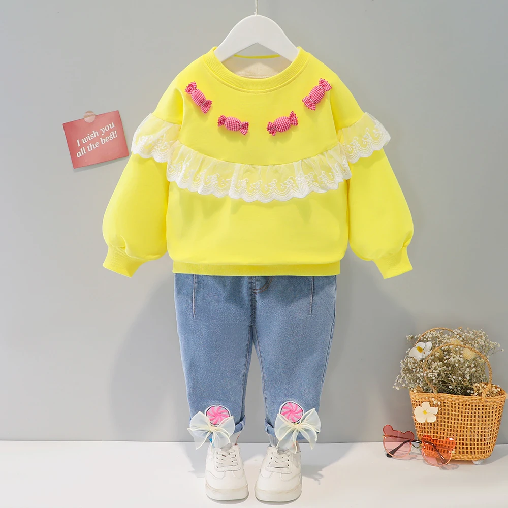 Одежда для девочек новинка на осень и весну модная Стильная хлопковая одежда