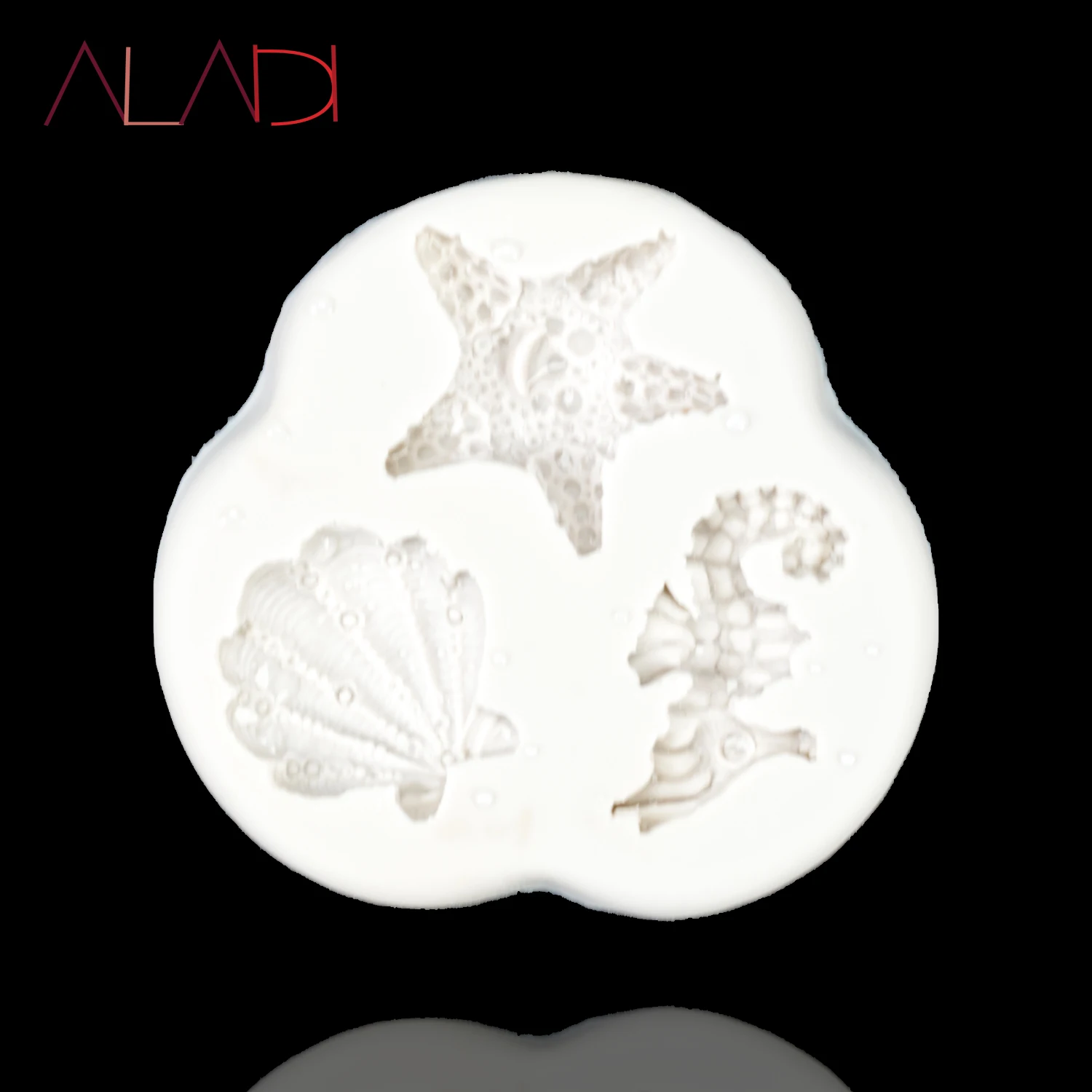 

Marine Class Sea Horse Shell Shape 3d Craft Relief Chocolate Confectionery Silicone Mold Fondant Cake Kitchen Decoration AD049