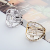 rings for women females jewelry accessory bridal wedding engagement promise gift female ring crystal multi layer brand designer