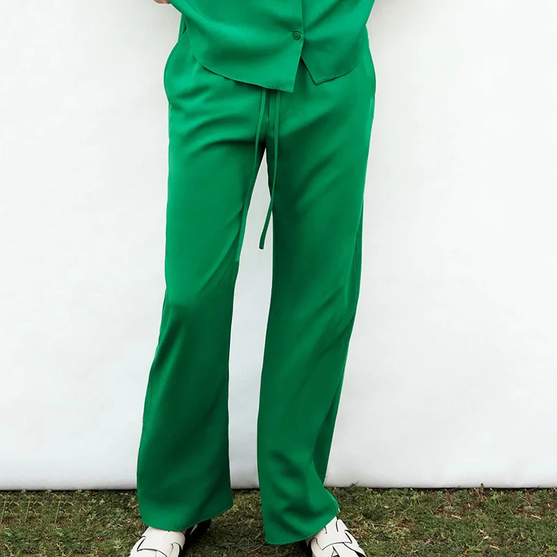 

YICIYA Wide Leg Pants For Women Casual High Waist 2020 New Long Pants Pocket Pant Trousers Pants Elastic Trousers Women Legging