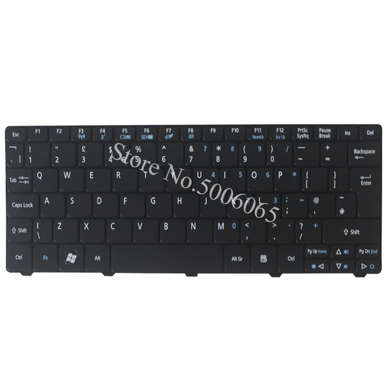 Клавиатура для ноутбуков Acer Aspire One ZE6 ZE7 пав70 nav80 NAV50 350 eM350 NAV51 355 eM355 D255E AOD255E NAV70 POVE6 UK |