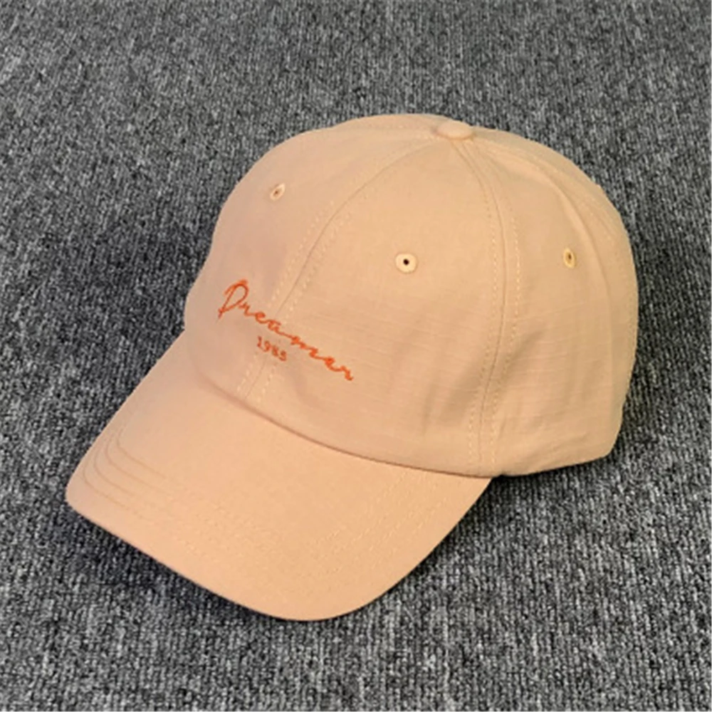 Сезон: весна лето упрощенный с вышитой надписью бейсболка Кепки южнокорейский