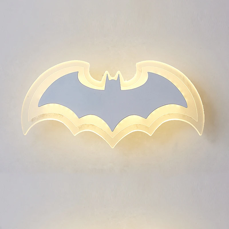 

modern LED wall lamp for bedroom decor Bat Shape Acrylic Night light Living Room Decorative Wall Light Kids Room Warm Nightlight